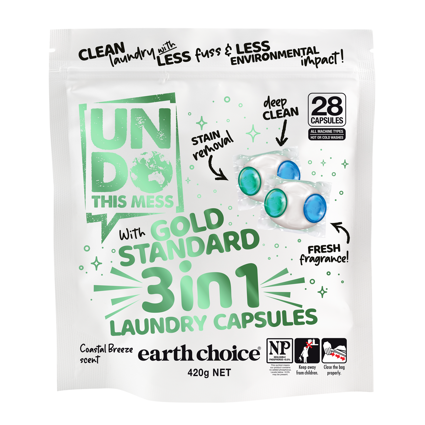 3 IN 1 GOLD STANDARD Laundry Capsules 28 Pack
